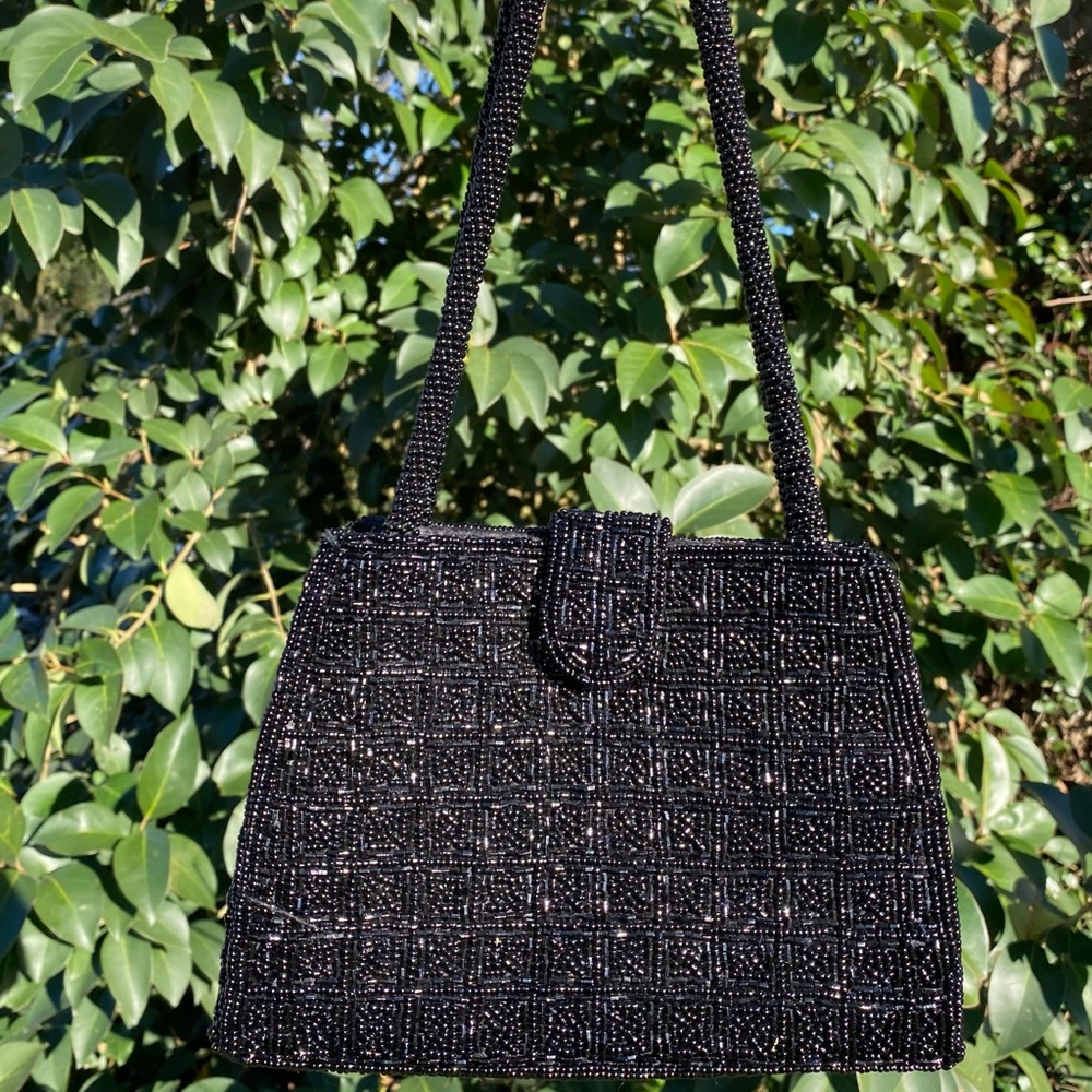Vintage black beaded mini purse 🖤
